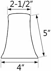 Aspen Creative 30250-2A Bell Clip-On Lamp Shade Set of 2