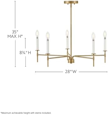 Lark Hux Medium Single Tier Chandelier 5 Light