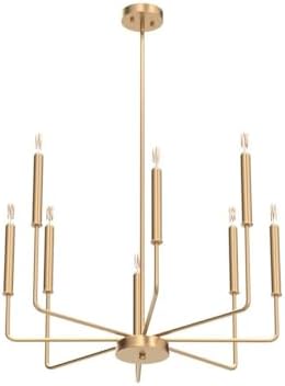 Modern Farmhouse Gold Chandelier with 8 Lights