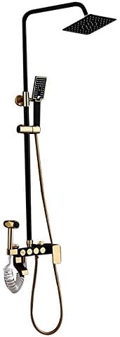 LASEVE Aluminum Black Handheld Showerhead with 4 Speed Settings