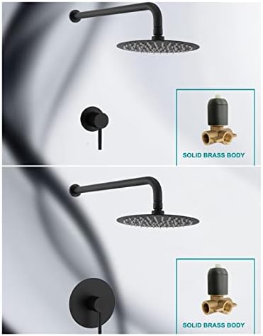Stainless Steel Concealed Top Overhead Shower Set 10 Inch