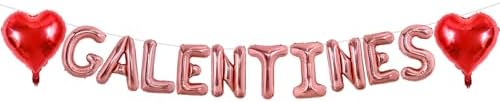TONIFUL 16 Inch Rose Gold Galentines Letter Balloons