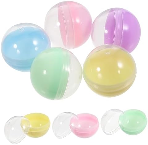 BESTonZON 50Pcs Fillable Round Capsules Multi Purpose Party Favors
