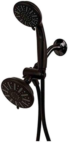Glacier Bay 6-Spray Dual Showerhead and Handheld in Matte Black