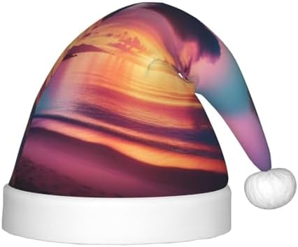 Augenstern Christmas Hat Tropical Beach Sunset Santa Hat For Kids