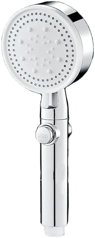 6 Function Silver Shower Head with Handheld and High Pressure