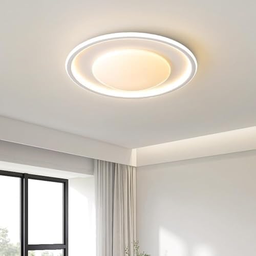 Modern Dimmable Ceiling Light Milk White LED Flush Mount