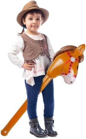 6PCS Inflatable Stick Horse Props for Parties