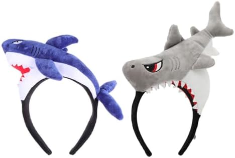 Plush Shark Headband for Men Women Party Costume