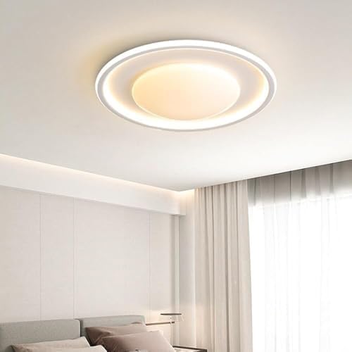 Modern Dimmable Ceiling Light Milk White LED Flush Mount