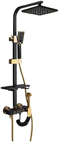 LASEVE All Copper Shower Head Retro Black Lifting Booster