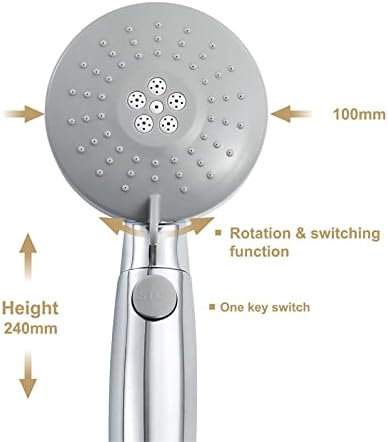 3 Function Shower Head with Handheld and Extra Long Hose