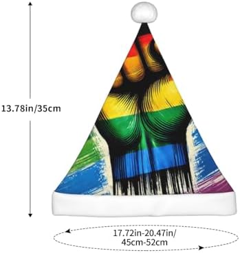 Augenstern Christmas Hat Gay Pride Rainbow Santa Hat Unisex