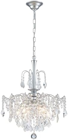 Modern Crystal Chandelier with Chrome Finish