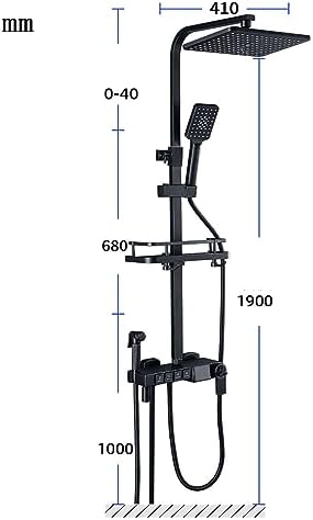 Adjustable Shower Head with Digital Temperature Display