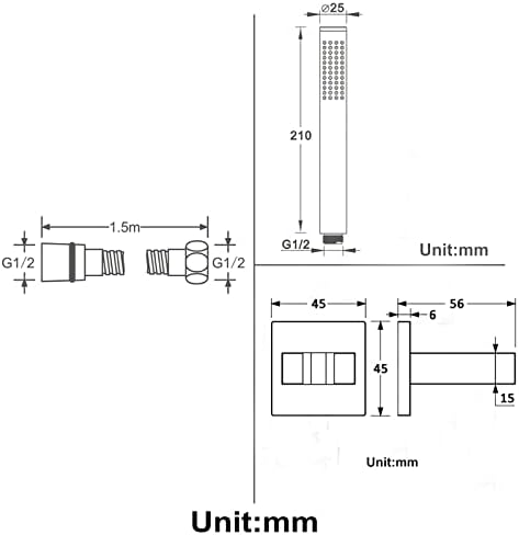 Uweretfbm Universal Handheld Showerhead Set