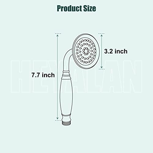 Heyalan Handheld Shower Head Brass High Flow Luxury
