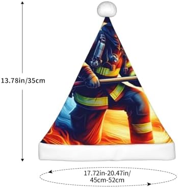 Augenstern Christmas Hat Unisex Santa Hat Fire Fighter Axe Design
