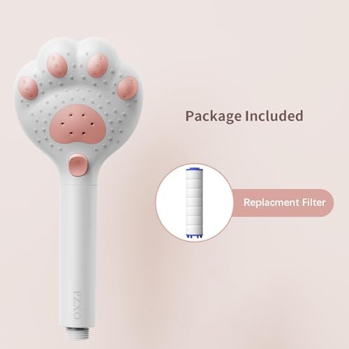 Cute Cat Paw Shower Head - 3 Spray Modes 25 GPM White