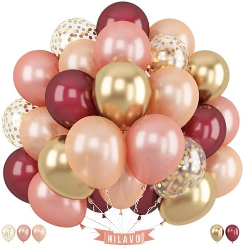 Rose Gold Balloon Set 12 Inch 35 Pcs Party Decorations