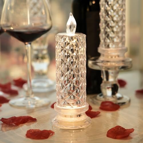 SupBri Rose Shadow LED Flameless Candles 6PCS