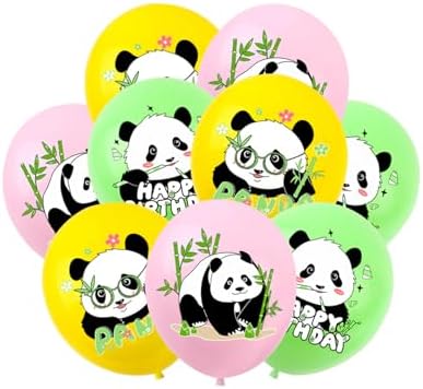 ADILAIDUN 36 Piece Panda Party Decor Set
