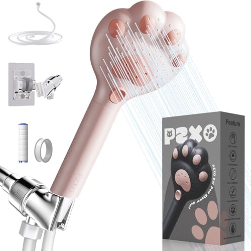 Cute Cat Paw Shower Head - 3 Spray Modes 25 GPM Pink