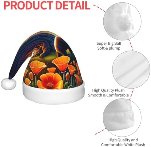 Augenstern Christmas Hat With Bear And California Poppies Symbols
