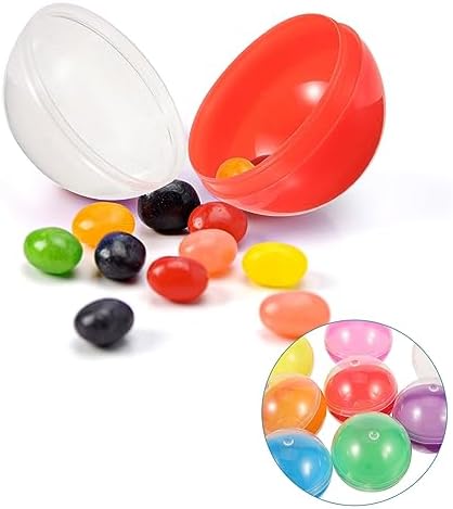 MAGICLULU 50pcs Translucent Plastic Round Capsules for Party Favors