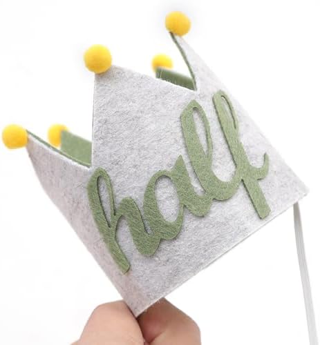Half Birthday Crown for Baby 6 Months Celebration