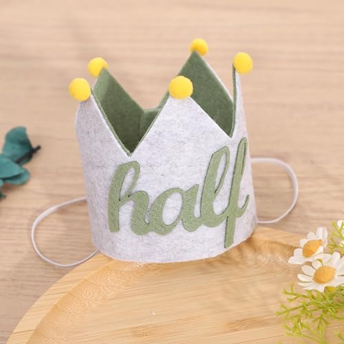 Half Birthday Crown for Baby 6 Months Celebration