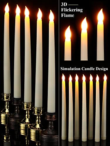 Treela 24 Pcs Flameless Taper Candles LED for Decorations