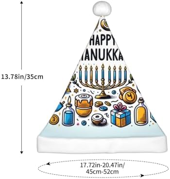 Augenstern Christmas Hat Happy Hanukkah Wreath Candles Santa Hat Unisex
