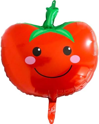 Cartoon Tomato Balloons 8 Pack Red Fruit Party Decorations