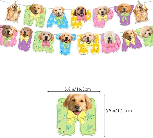 Golden Retriever Birthday Decorations Set