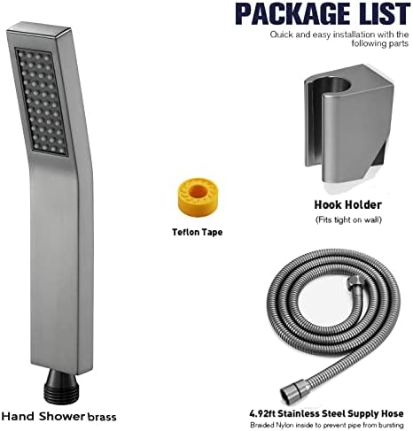 UWEREBFM Handheld Shower Head Set with 15M Hose