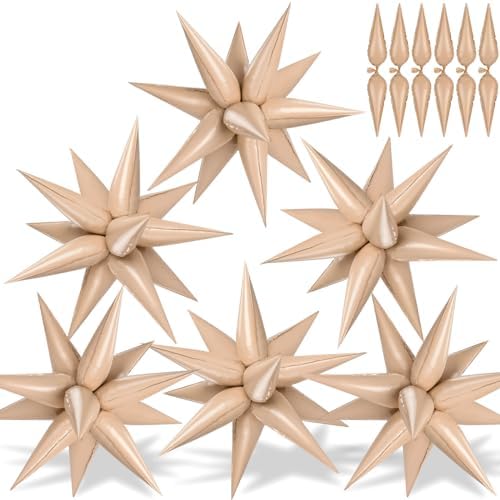 72 PCS Caramel Star Balloons for Party Decorations