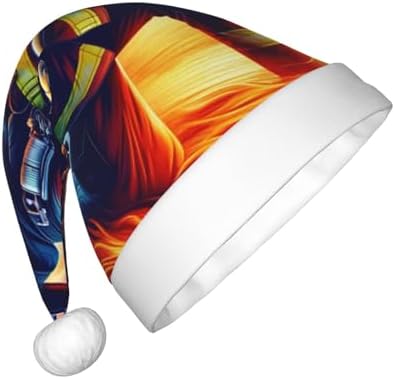 Augenstern Christmas Hat Unisex Santa Hat Fire Fighter Axe Design
