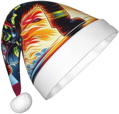 Augenstern Christmas Hat Fire Fighter Hero Santa Hat Unisex