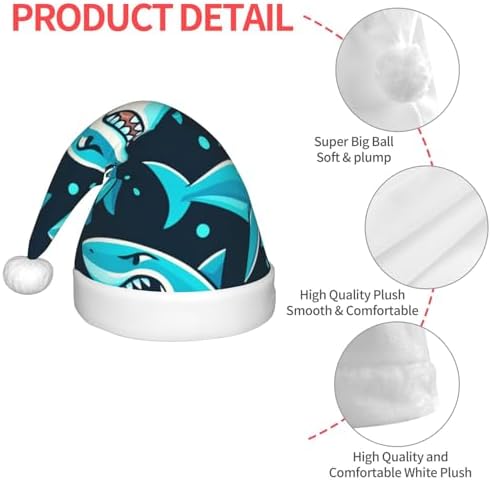 Augenstern Christmas Hat Cartoon Sharks Unisex Santa Hat