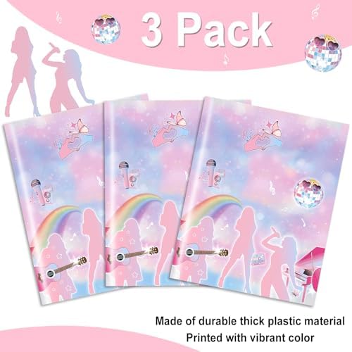 Avezano 3 Pcs Music Birthday Tablecloths