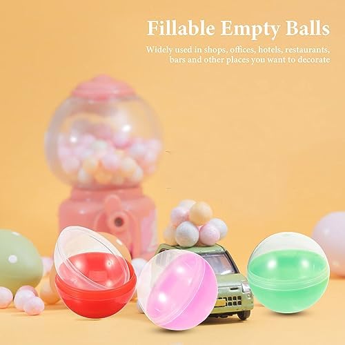 MAGICLULU 50pcs Translucent Plastic Round Capsules for Party Favors