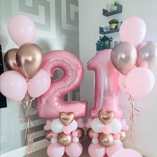 Light Pink 1st Birthday Foil Balloon 40 Inch Number Decor