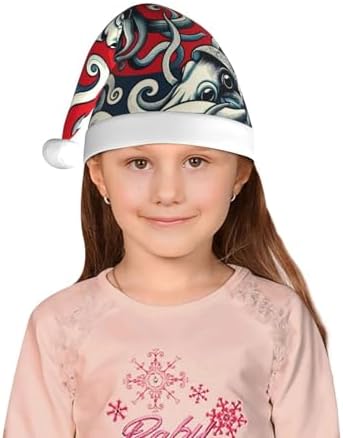 Augenstern Christmas Hat Squid Blessing Japanese Art Santa Hat