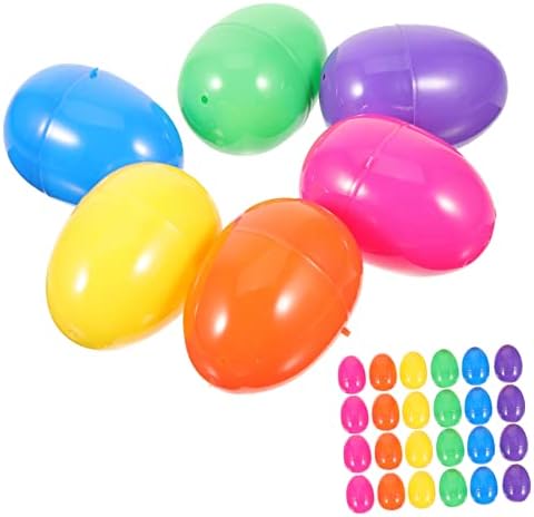 Vaguelly 50pcs Fillable Easter Eggs Plastic Decorations