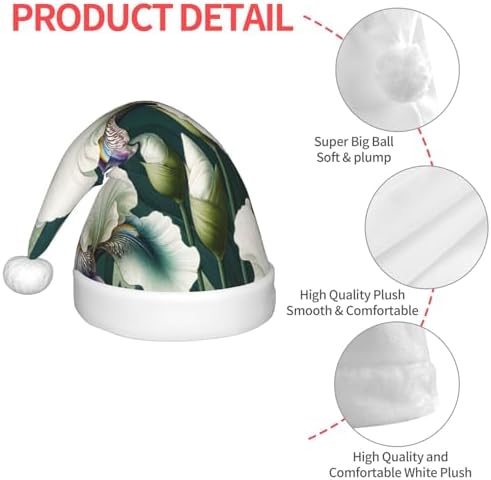 Augenstern Christmas Hat Irises Floral Santa Hat Unisex