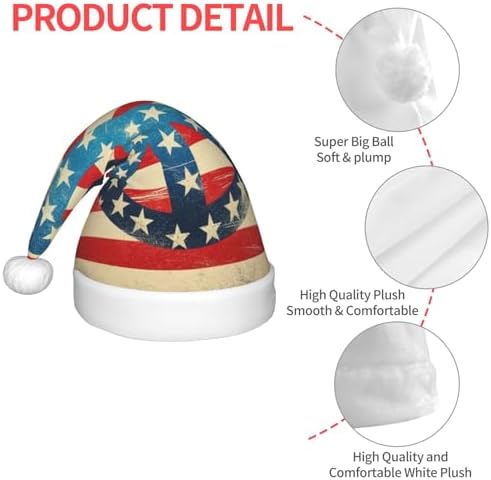 Augenstern Christmas Hat With American Flag And Peace Sign