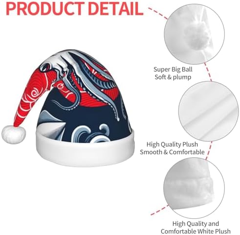 Augenstern Christmas Hat Squid Blessing Japan Santa Hat Unisex