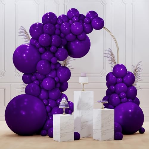 PartyWoo Dark Purple Balloons 99 Pc Arch Garland Decor Kit