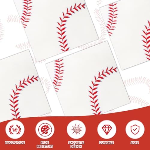 96 Pcs Baseball Themed Tableware Set for 24 Guests